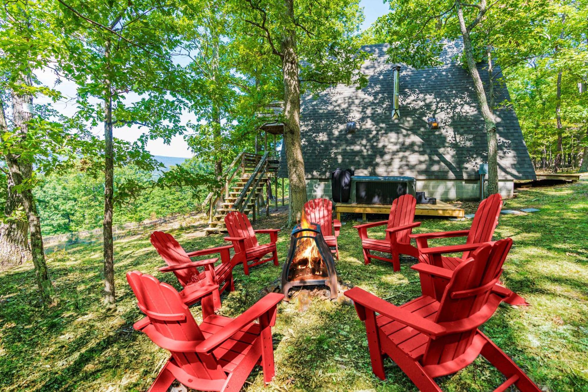 Great Views! A-Frame W Hot Tub, Grill & Fire Pit Villa Morton Grove Exterior foto